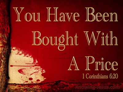 1 Corinthians 6:20 Bought With A Price (gold)